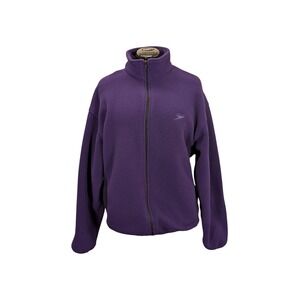 Vintage Speedo Purple Fleece Jacket Mens Small Full Zip Athletic Outdoor